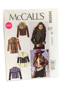 McCalls M6656 Womens Jacket Sewing Pattern Size 16-18-20-22-24-26 Uncut